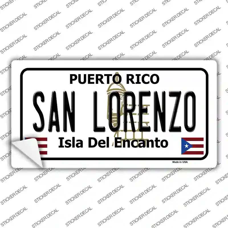 San Lorenzo Puerto Rico Novelty Sticker Decal
