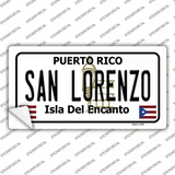 San Lorenzo Puerto Rico Novelty Sticker Decal
