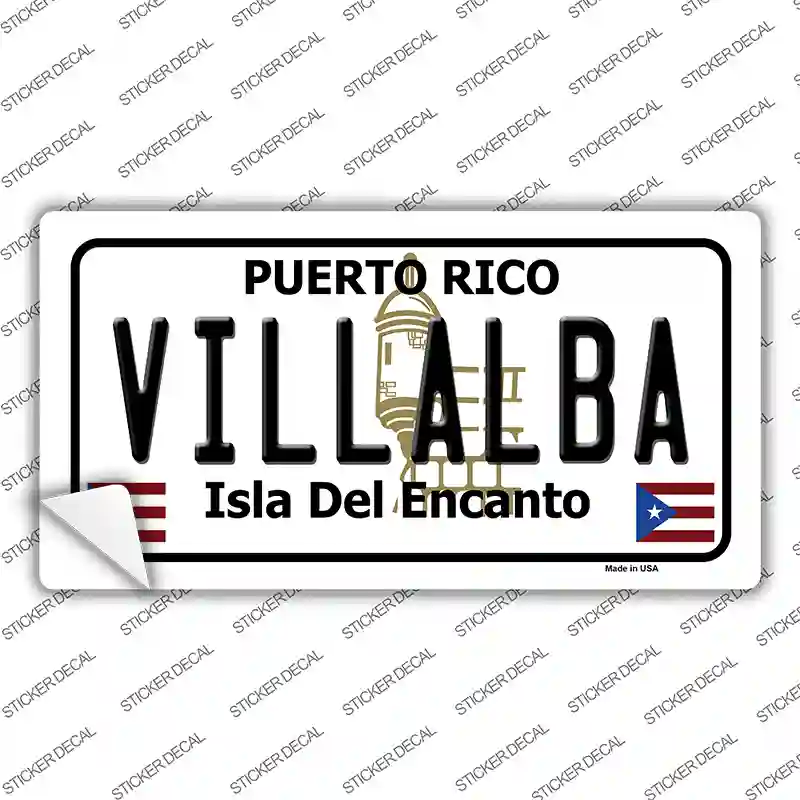 Villalba Puerto Rico Novelty Sticker Decal