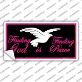 Finding God Finding Peace Black Novelty Sticker Decal