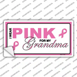 Pink For Grandma Novelty Sticker Decal
