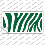 Green White Zebra Novelty Sticker Decal