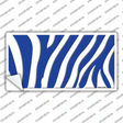 Blue White Zebra Novelty Sticker Decal