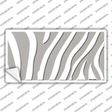 Grey White Zebra Novelty Sticker Decal