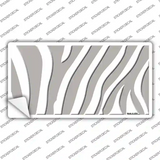 Grey White Zebra Novelty Sticker Decal