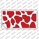 Red White Giraffe Novelty Sticker Decal
