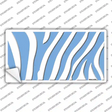 Light Blue White Zebra Novelty Sticker Decal