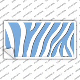 Light Blue White Zebra Novelty Sticker Decal