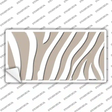 Tan White Zebra Novelty Sticker Decal