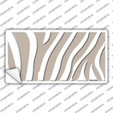 Tan White Zebra Novelty Sticker Decal