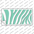 Mint White Zebra Novelty Sticker Decal