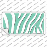 Mint White Zebra Novelty Sticker Decal