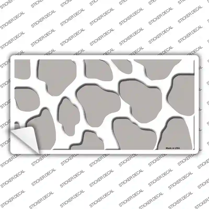 Grey White Giraffe Novelty Sticker Decal