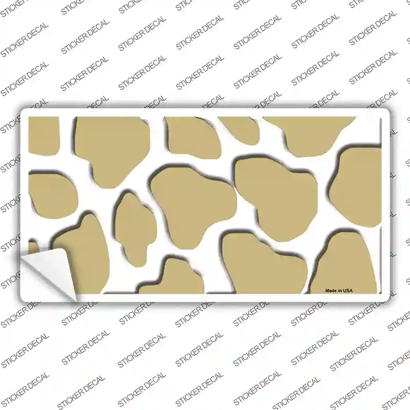 Gold White Giraffe Novelty Sticker Decal