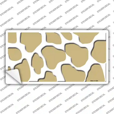 Gold White Giraffe Novelty Sticker Decal