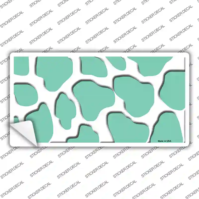 Mint White Giraffe Novelty Sticker Decal