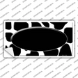 Black White Giraffe Black Center Oval Novelty Sticker Decal