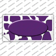 Purple White Giraffe Purple Center Oval Novelty Sticker Decal