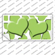 Lime Green White Giraffe Lime Green Centered Hearts Novelty Sticker Decal
