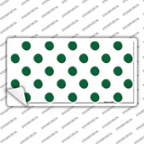 Green White Polka Dot Novelty Sticker Decal