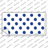 Blue White Polka Dot Novelty Sticker Decal
