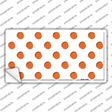 Orange White Polka Dot Novelty Sticker Decal