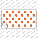 Orange White Polka Dot Novelty Sticker Decal