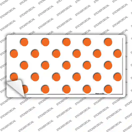 Orange White Polka Dot Novelty Sticker Decal