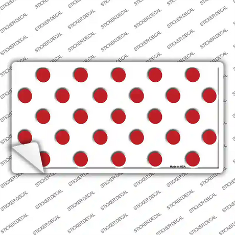 Red White Polka Dot Novelty Sticker Decal