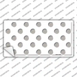 Grey White Polka Dot Novelty Sticker Decal