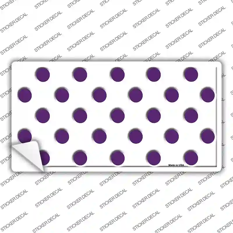 Purple White Polka Dot Novelty Sticker Decal