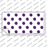 Purple White Polka Dot Novelty Sticker Decal