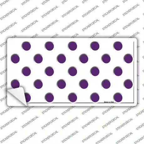 Purple White Polka Dot Novelty Sticker Decal