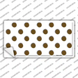 Brown White Polka Dot Novelty Sticker Decal