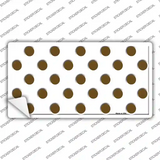 Brown White Polka Dot Novelty Sticker Decal