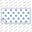 Light Blue White Polka Dot Novelty Sticker Decal