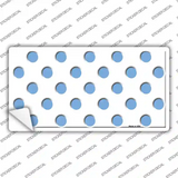 Light Blue White Polka Dot Novelty Sticker Decal
