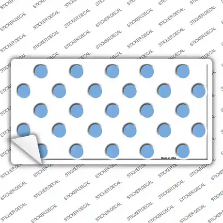 Light Blue White Polka Dot Novelty Sticker Decal