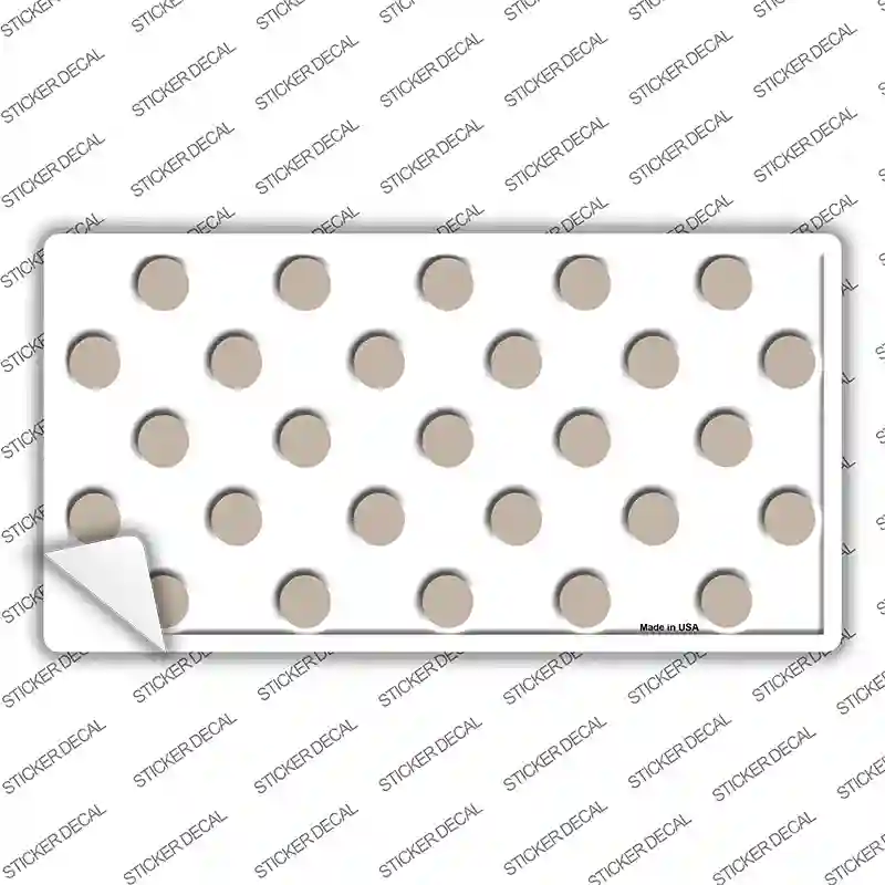 Tan White Polka Dot Novelty Sticker Decal