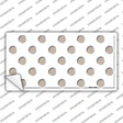 Tan White Polka Dot Novelty Sticker Decal
