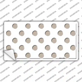 Tan White Polka Dot Novelty Sticker Decal