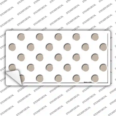 Tan White Polka Dot Novelty Sticker Decal