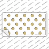 Gold White Polka Dot Novelty Sticker Decal
