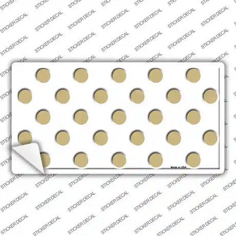 Gold White Polka Dot Novelty Sticker Decal