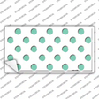Mint White Polka Dot Novelty Sticker Decal