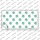 Mint White Polka Dot Novelty Sticker Decal