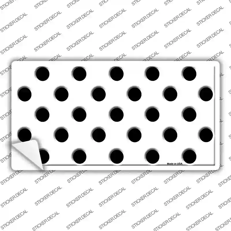 Black White Polka Dot Novelty Sticker Decal