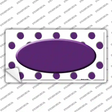 Purple White Polka Dot Purple Center Oval Novelty Sticker Decal