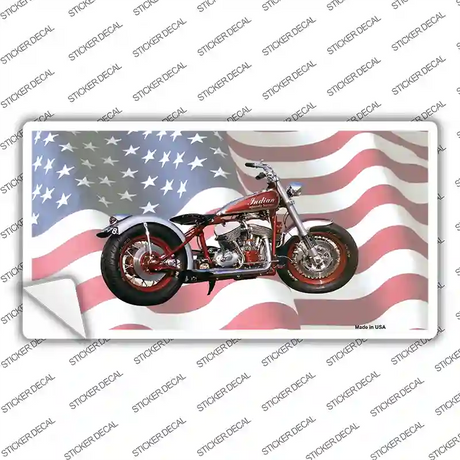 Indian Motorcycle American Flag Novelty Sticker Decal