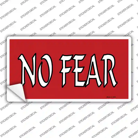 No Fear Red Novelty Sticker Decal